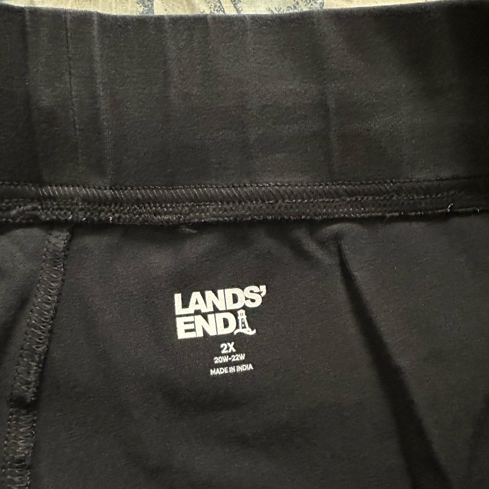 Lands' End Starfish Straight Leg Black Pants